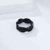 Nordic retro Viking text woven eternal knot, titanium steel ring, men's and women's niche design wedding ring, artistic food ring