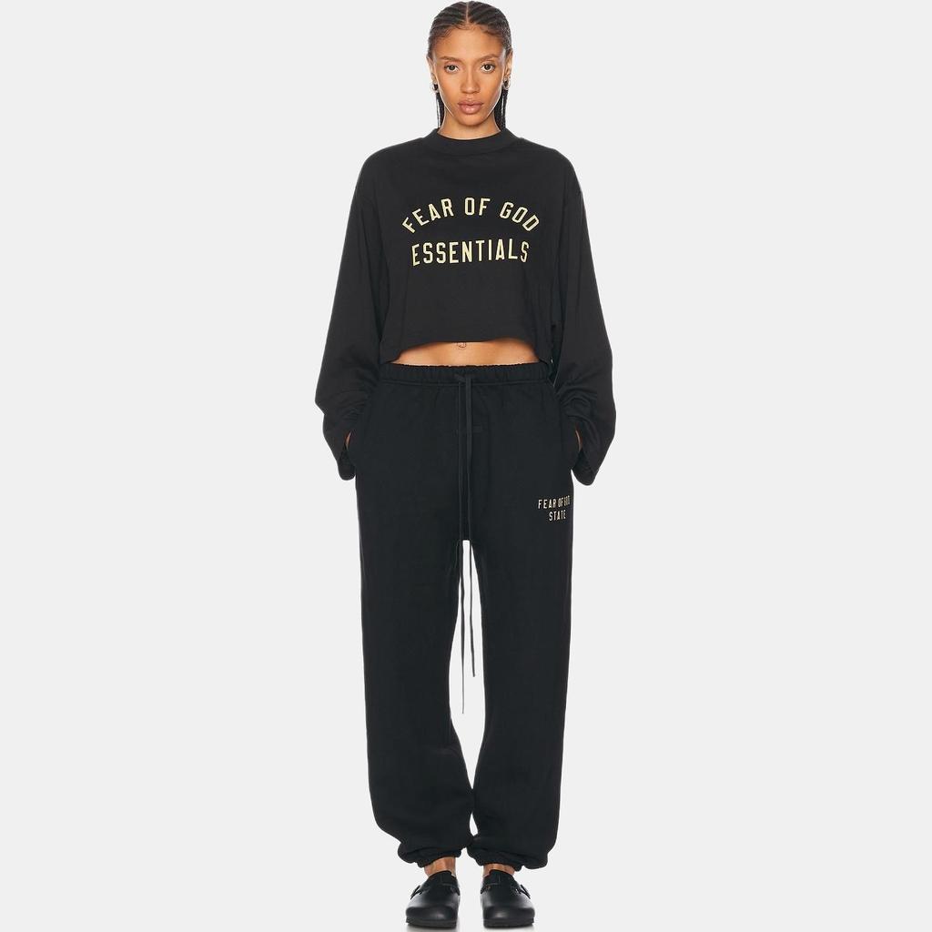 Fear of God Essentials Fleece Sweatpant Black Women Bottoms 130BT245160FW