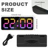 Digital Alarm Clock Large LED Display Alarm Clock 5Level Brightness Dimmable Clock with USB Charging Ports Adjustable Desk Clock