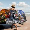 Cartoon R-RobotechS Microfiber Blanket Quick Drying Beach Towels Oversized Printing Super Absorbent Pool Towel Blanket