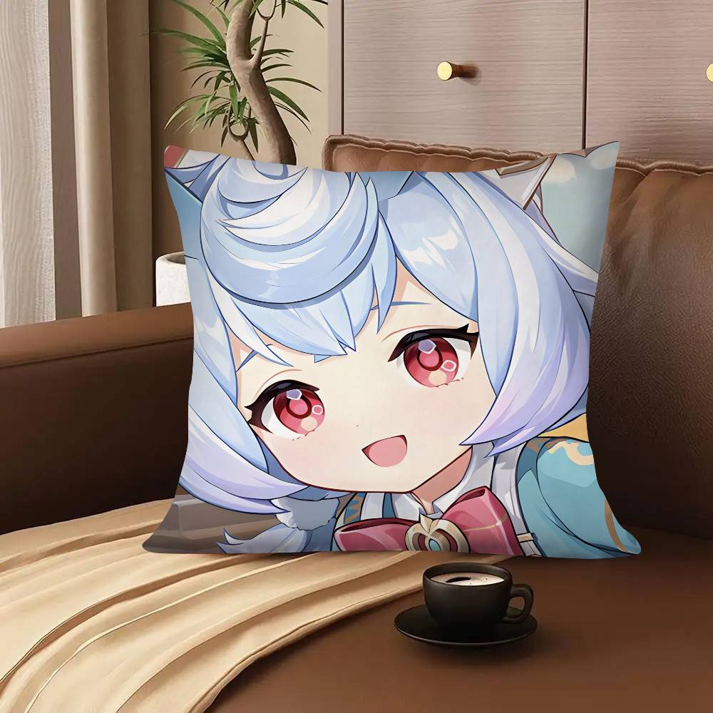 1pc Cartoon Anime Game Genshin Impact Sigewinne Pillow Case Fashion Square Pillowcase Bedroom Sofa Room Ins Decoration Leisure