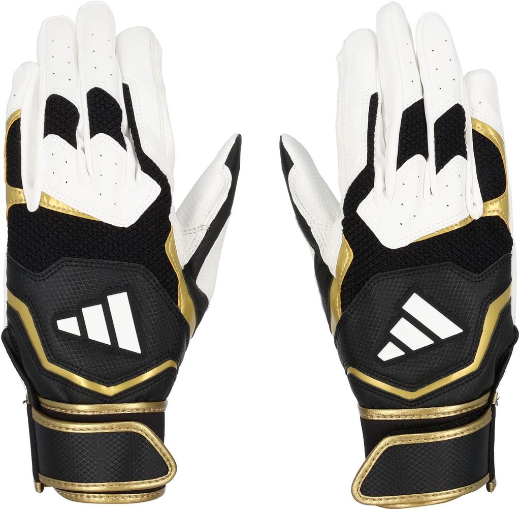 adidas Baseball Batting 51 LBG404 Gloves, Basic, White/Black (1119), Medium,