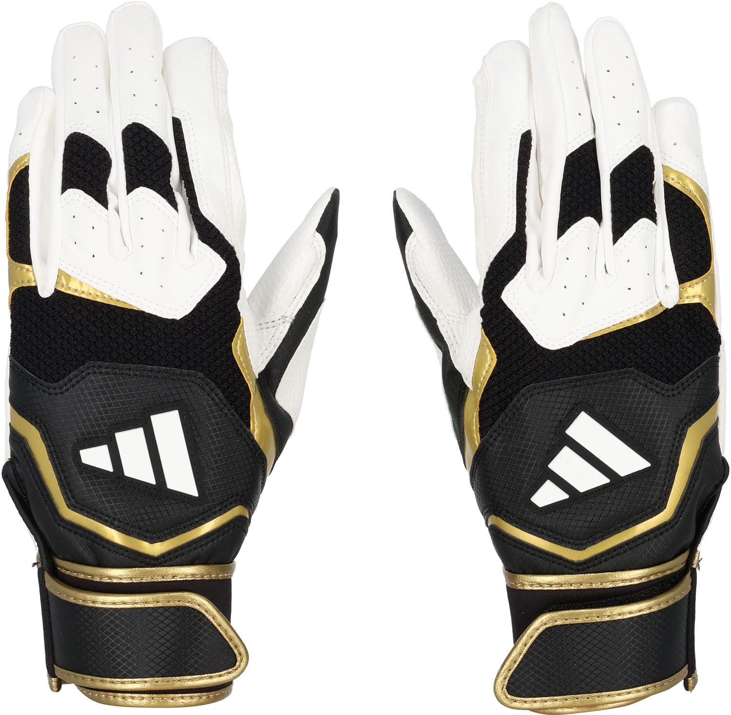 

adidas Baseball Batting 51 LBG404 Gloves, Basic, White/Black (1119), Medium,