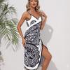 Stampa alla Moda per Vacanze al Mare, Copricostume Sexy a Canotta con Stampa Farfalla