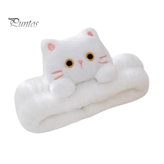 

1/3 шт., повязки на голову с мультяшным котом, эластичная повязка на голову из кораллового флиса для макияжа и мытья лица, женская спа-повязка на голову белый