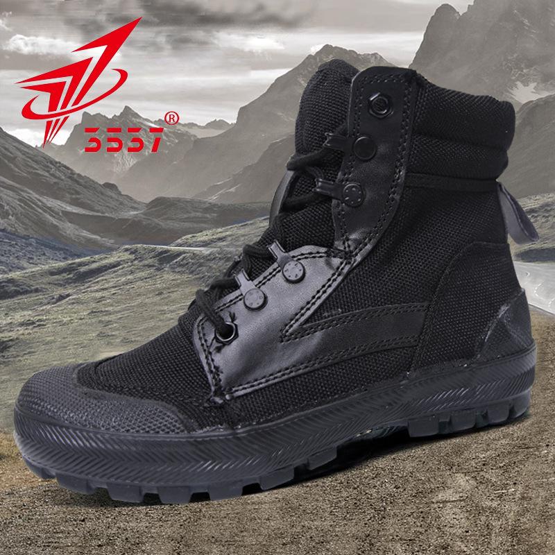 3537 Liberation High-Top Canvas Shoes: Wear-Resistant, Breathable, Forest Protection, Anti-Slip, Sand-Proof Mountaineering Boots