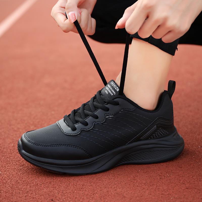 Autumn Winter New Large Size Women Leather Sports Casual Sneakers Waterproof Warm Non Slip Comfortable Daily Walking Shoes