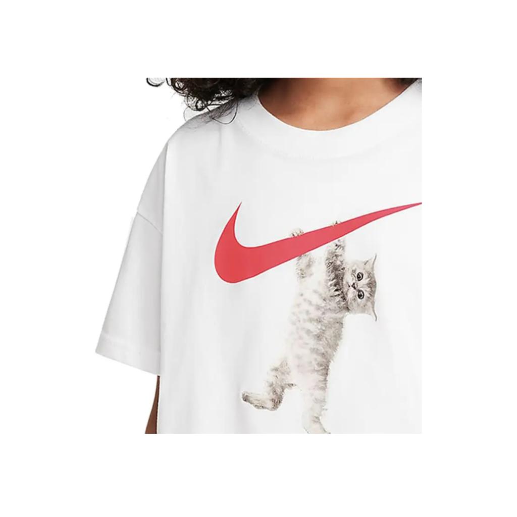 Nike Sportswear Cotton Soft Comfortable Loose Short Sleeve T-Shirt Men Tops White FZ5538100