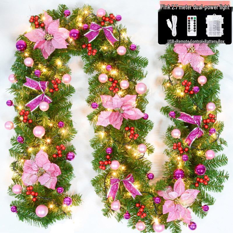 2.7m Christmas Garland for Decoration - Tree, Wreath, Wall, Door Hanging, Hotel, Shopping Mall Display