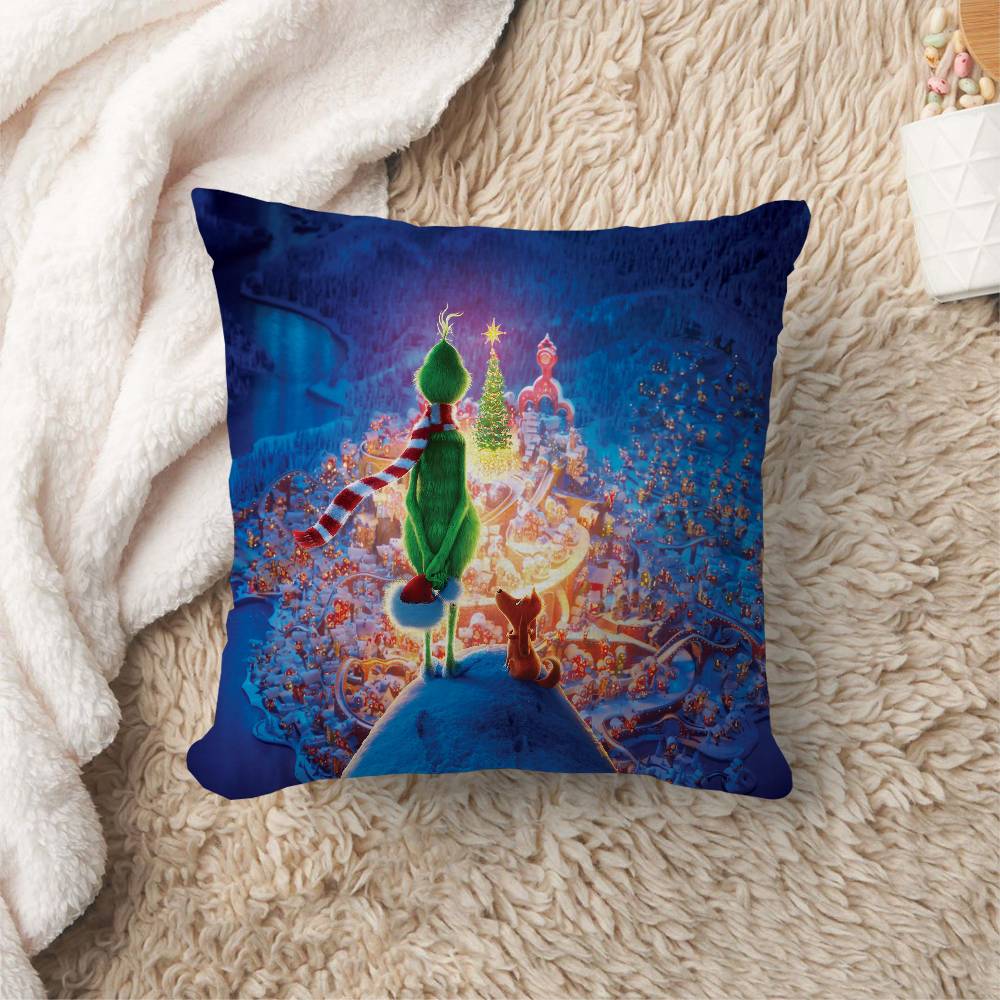 Film The G-Grinch C-Christmas Cushion Cover Polyester Sofa Cushions Decorative Throw Pillows Home Decoration Pillowcover