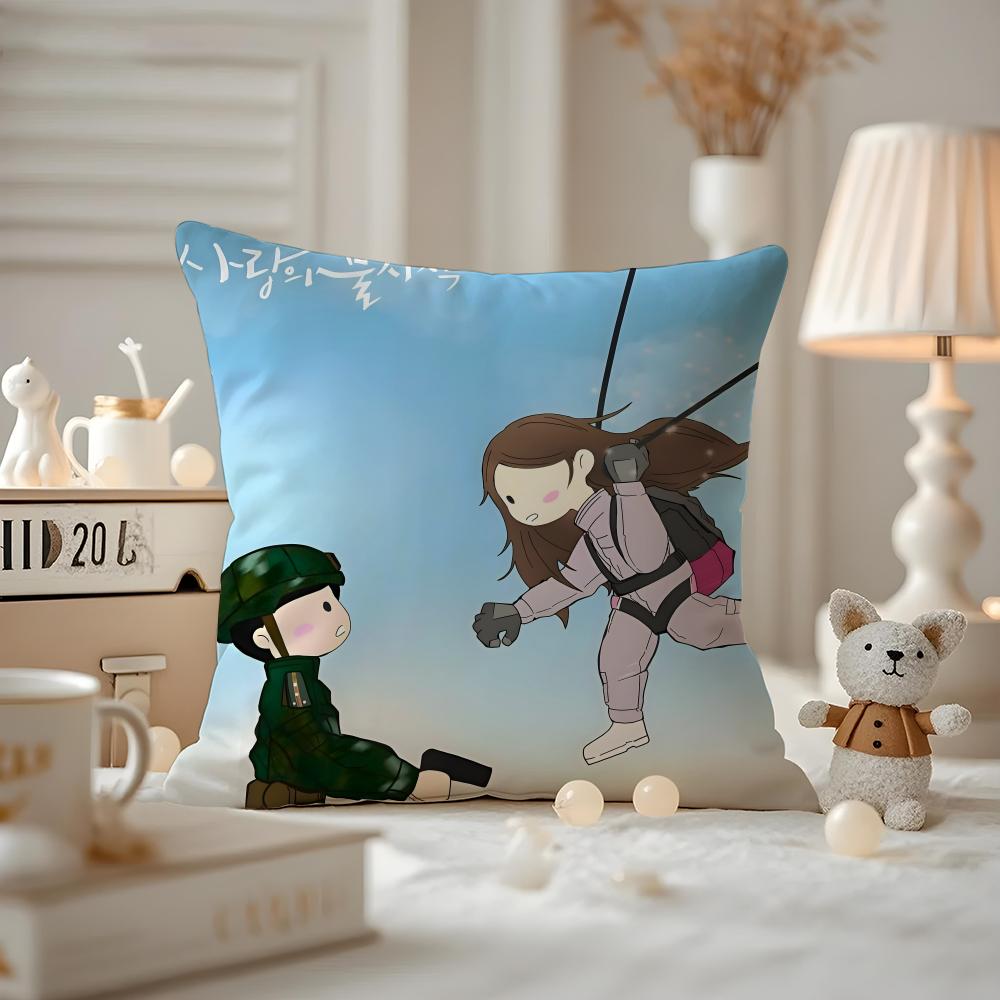 Crash Landing On You KDrama Cushion Cover Pattern Printed Pillowcase For Living Room Sofa Cushion Cover & Bedroom Decor