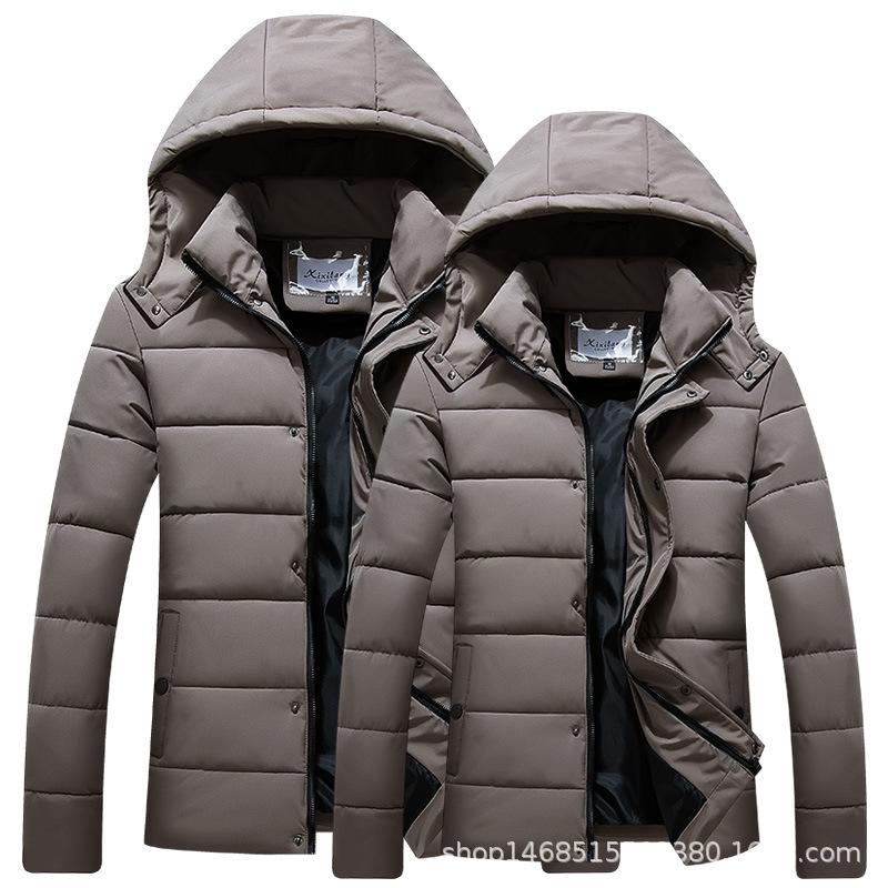 Men's Casual Down Cotton-padded Jacket Winter Youth Men's Thickened Warm Fashion Sports Cotton-padded Jacket Large Size