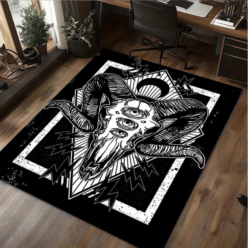 

1Pc Tarot Goth Print Rug - home decoration Carpet For Living Room Bedroom Flooring Computer Chair Area Rug 40x60cm( 15x23in )