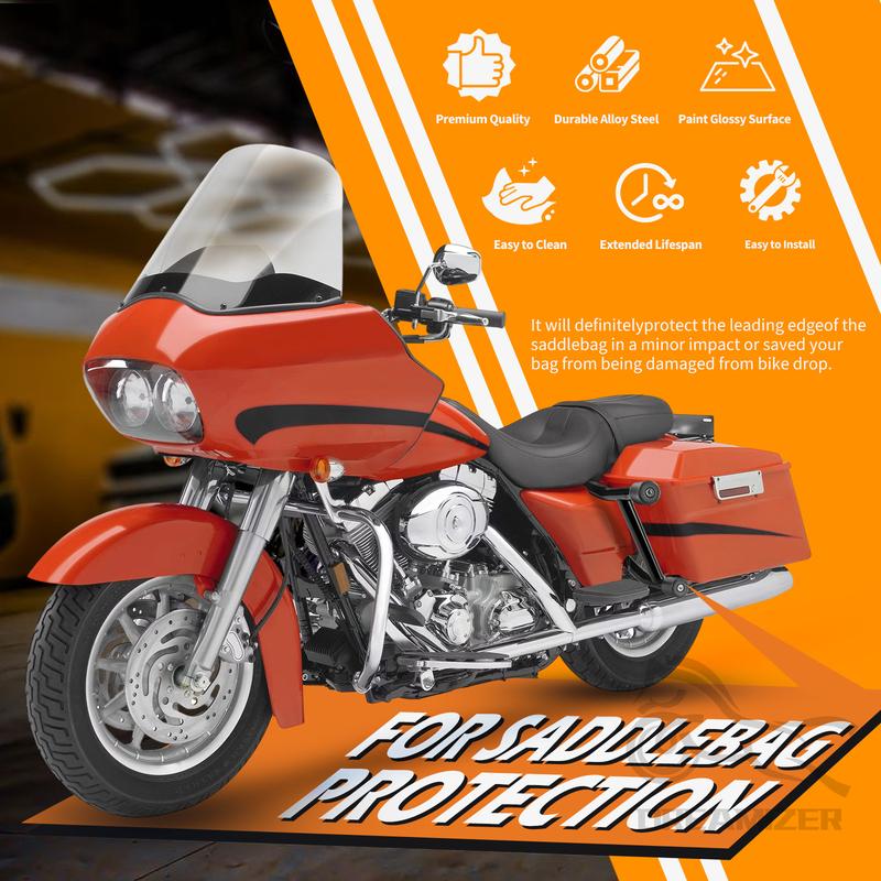 Motorcycle Hnadlebar Rear Performance Bagger Saddlebag Guard Crash Bar for Harley Street Road Glide Touring 14-24