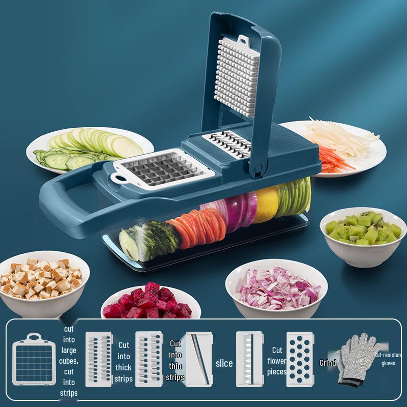 Multi-Functional Vegetable Cutter: Dicer, Shredder, Slicer, Grater for Convenient Kitchen Use