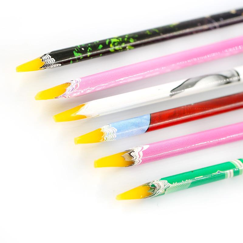 Reißnagelkunst Punktbohrer Stift, Strass Heißbohrer Spezialstift Aufkleber Bohrer, Farbiger Wachsmalstift Klebriger Bohrstift
