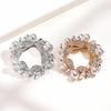 Creative Pearl Brooch Pin Dual-Purpose Silk Scarf Buckle Korean Style Simple T-Shirt Corner Knotted Buckle Corsage Pin Accessory