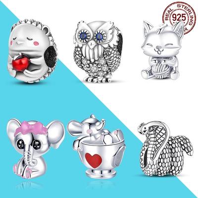 Tiere Insekten Sammlung Hund 925 Silber Charms Bead Fit Original Fasion Armband Diy Frauen Schmuck Geschenk