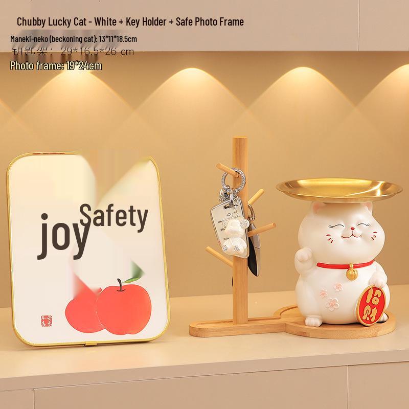 Creative Chubby Maneki-neko Entryway Display Ornament - Home & Living Room Housewarming Gift