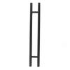 Stainless Steel Glass Door Handle Black Ergonomic Design Interior Exterior Door Pull Push for Glass Door