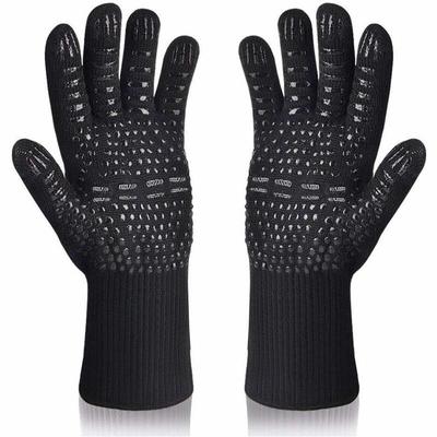 Guanti da barbecue 1472 ℉ Guanti da griglia resistenti al calore Guanti da forno antiscivolo in silicone Guanti da cucina per barbecue Grigliate Cottura al forno