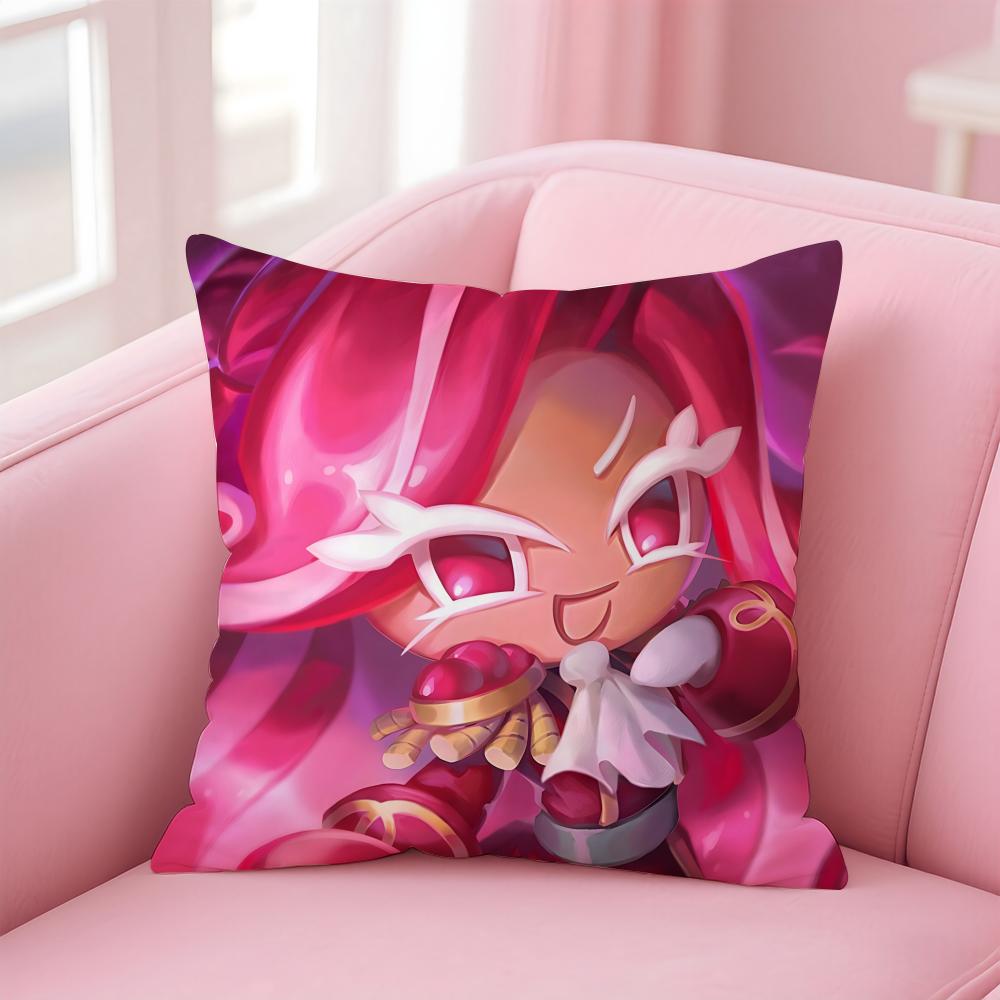 Fashion Cute C-Cookie Run Kingdom Icons Cushion Cover Pillow Case Soft Friendly Fabric & Concealed Zipper