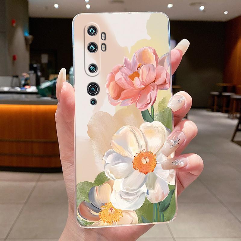 Phone Case For Xiaomi Mi cc9 Pro/Mi Note 10/Mi Note 10 Pro Butterfly Bow Protective Casing Transparent Soft Silicone TPU Cover