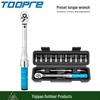 TOOPRE Adjustable Torque Wrench Set for Mountain Bikes, 2-24NM, 1/4" Ratchet.