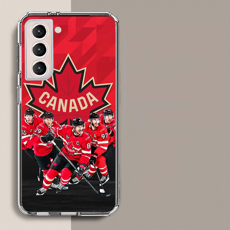 Canada National Football Team Logo Phone Case For Samsung Galaxy S25 Edge S24 S23 FE S21 S20 S10 Plus S22 S26 Ultra Cover Clear