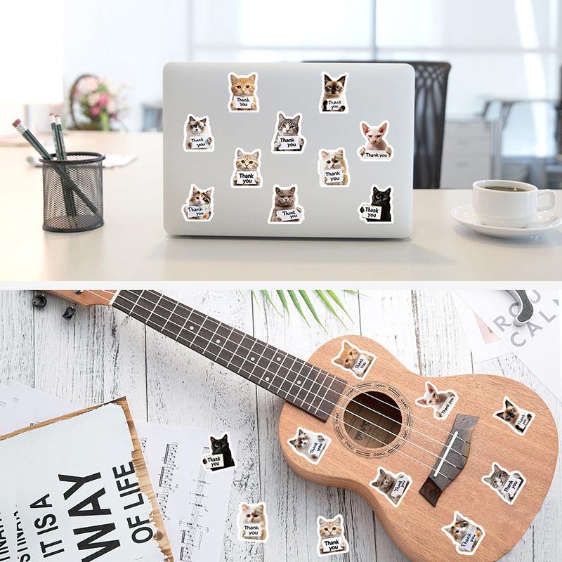 Adorable Puppy Cat Design 500Pcs Thank You Stickers, Ideal for Supporting Small Businesses, Envelope Packaging Seals