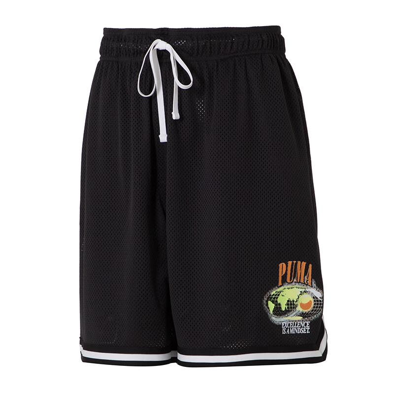 

Puma Logo Fashion Comfortable Breathable Casual Shorts Unisex shorts Black 630506-01 M