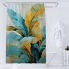 Watercolour Plant Palm Leaf Shower Curtain Print Nordic Minimalist Polyster Bathroom Curtains Home Decor Curtain With Hooks