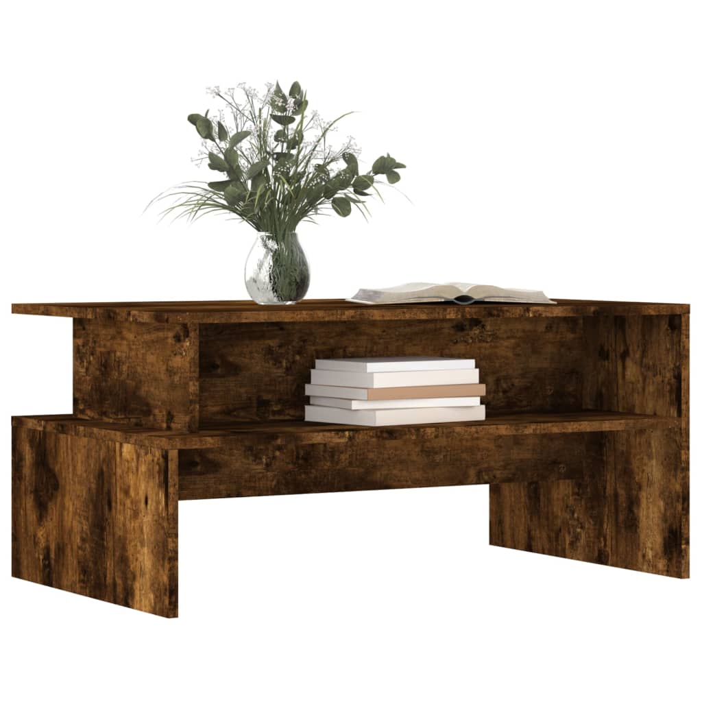 Coffee Table Smoked Oak 90x55x42.5 cm Particleboard