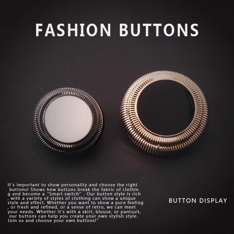 10Pcs Metal High-End Button Exquisite Sweater Cardigan Round Jacket Cashmere Coat Suit Button