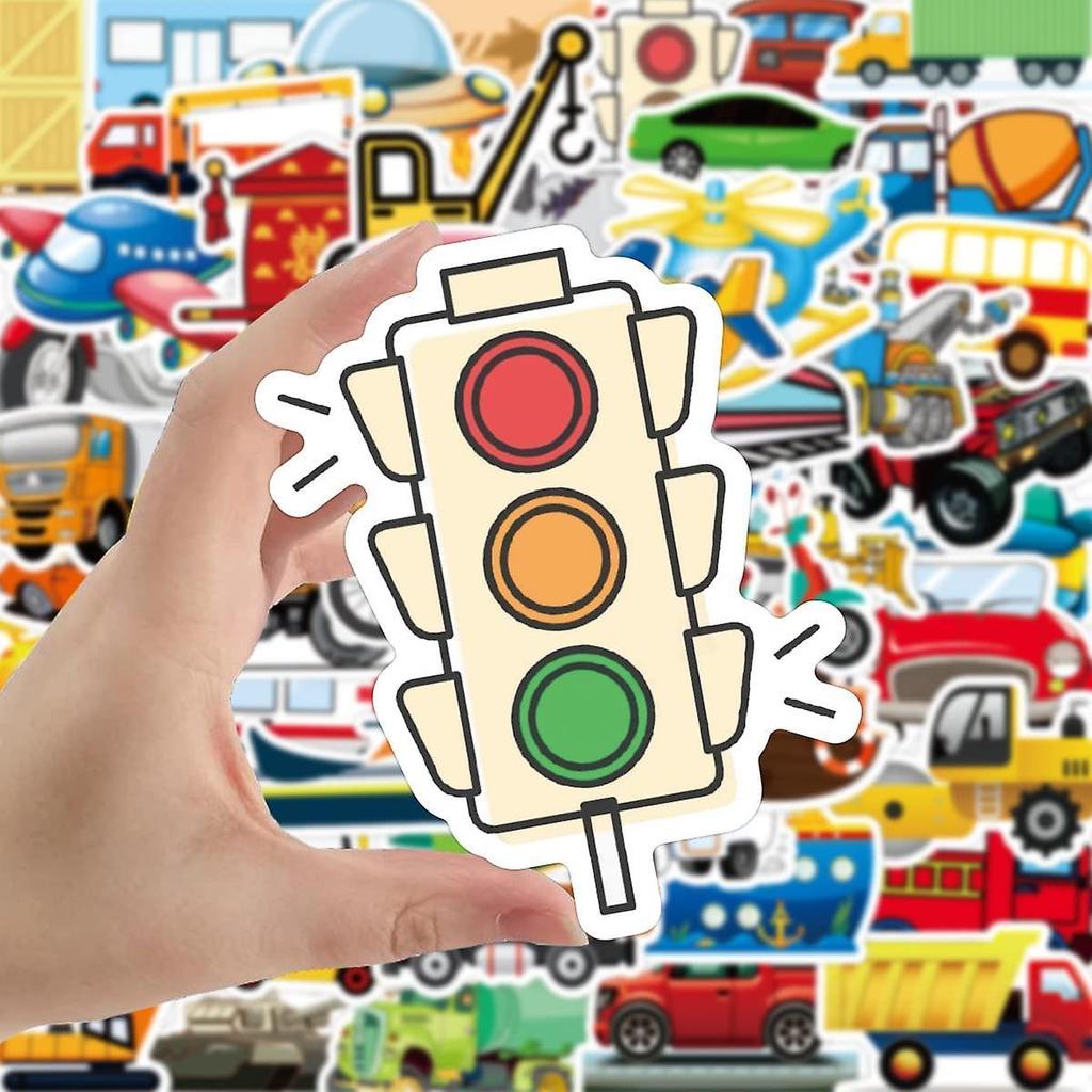 Cute Cartoon Car Stickers Pack for Kids, 50Pcs Waterproof Vinyl Stickers Pack for Hydroflask, Water Bottles, Laptop, Skateboard, Luggage, Phone, Carto