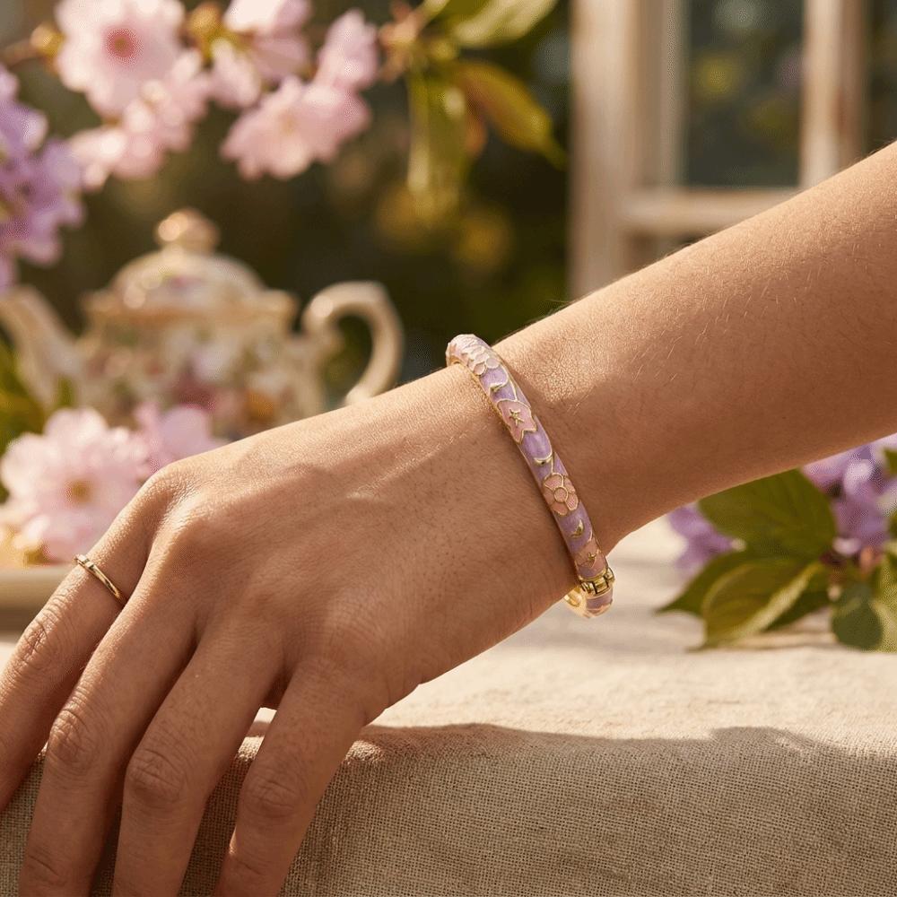Retro Enamel Bracelet Zinc Zinc Zinc Alloy Enamel Dropped Glaze Bangle Oil Drop Bracelet Party Jewelry