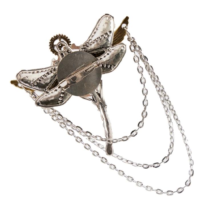 Wing Gear Hair Clip Brooch Clip Steampunk Hat Pin Decorative Corsage Pin
