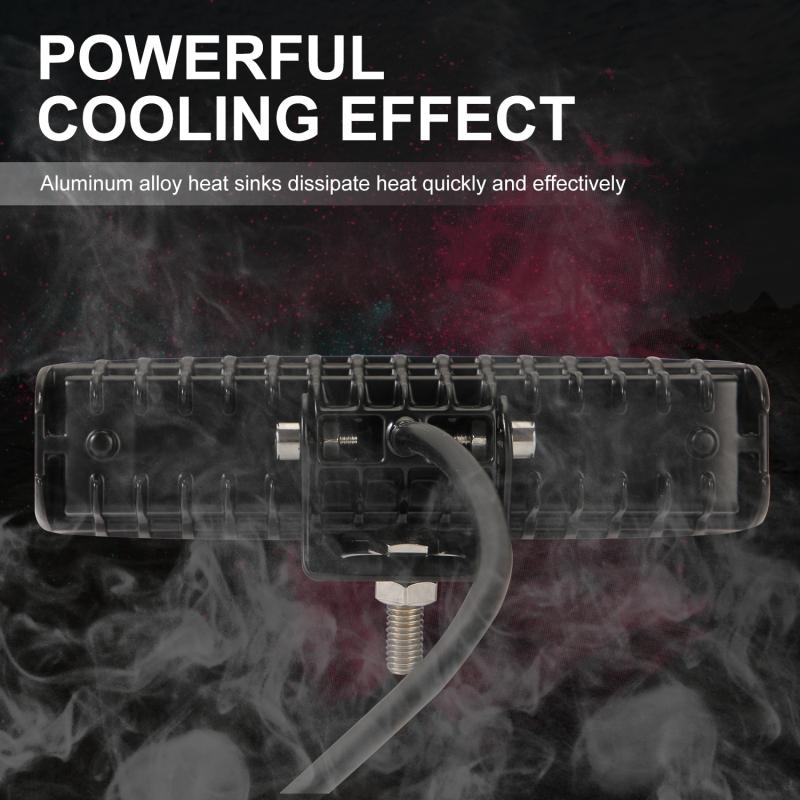 1 buc 60W mașina LED spotlight lucru lumină alb galben lampă de ceață impermeabil dublu rând DRL lampă de lucru lumini pentru mașina SUV Off-Road