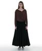 Partimento Woman Voluminous Flare Maxi Skirt_Black