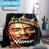 1PC Custom Name Hip Hop Throws Blanket Flannel Blankets for Couch Bed Gifts for Men Women Travel Picnic Christmas Fan Gifts