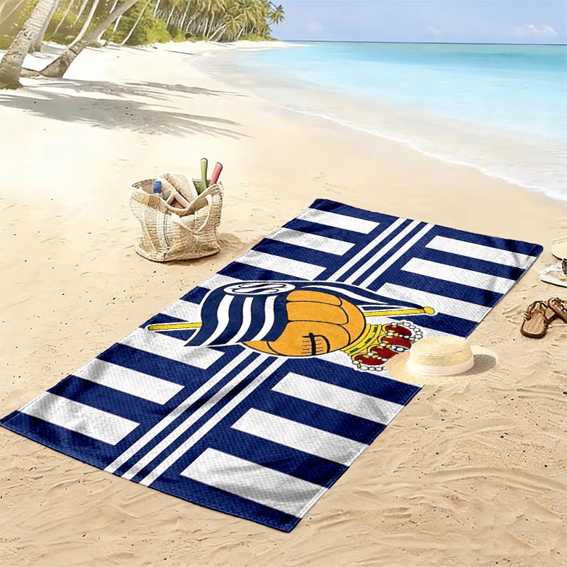 Real Sociedad Print Beach Towel, Large Soft Quick Dry Towel for Beach Camping Swimming