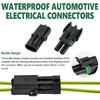 Kikerike 286Pcs 25 Kits Waterproof Automotive Electrical Connectors 2 Male&Female Pin 22-14AWG Wire Harness Spark Plug Connector Terminals Plug Kit