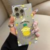 Square Back Tube Protection Clear Case For iPhone 13 16 ProMax 15 Plus 12 11 14 Pro Max Anti-Oxygen,Pineapple Pudding Dog Pattern Casing