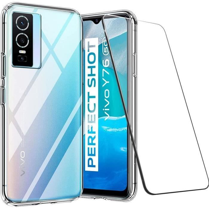 Coque de protection - Vivo - Y76 5G - Souple - Antichoc - Transparent