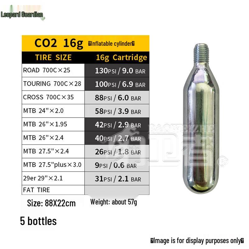 Baoweizhe 16g CO2 Cartridges for Bicycle Tires
