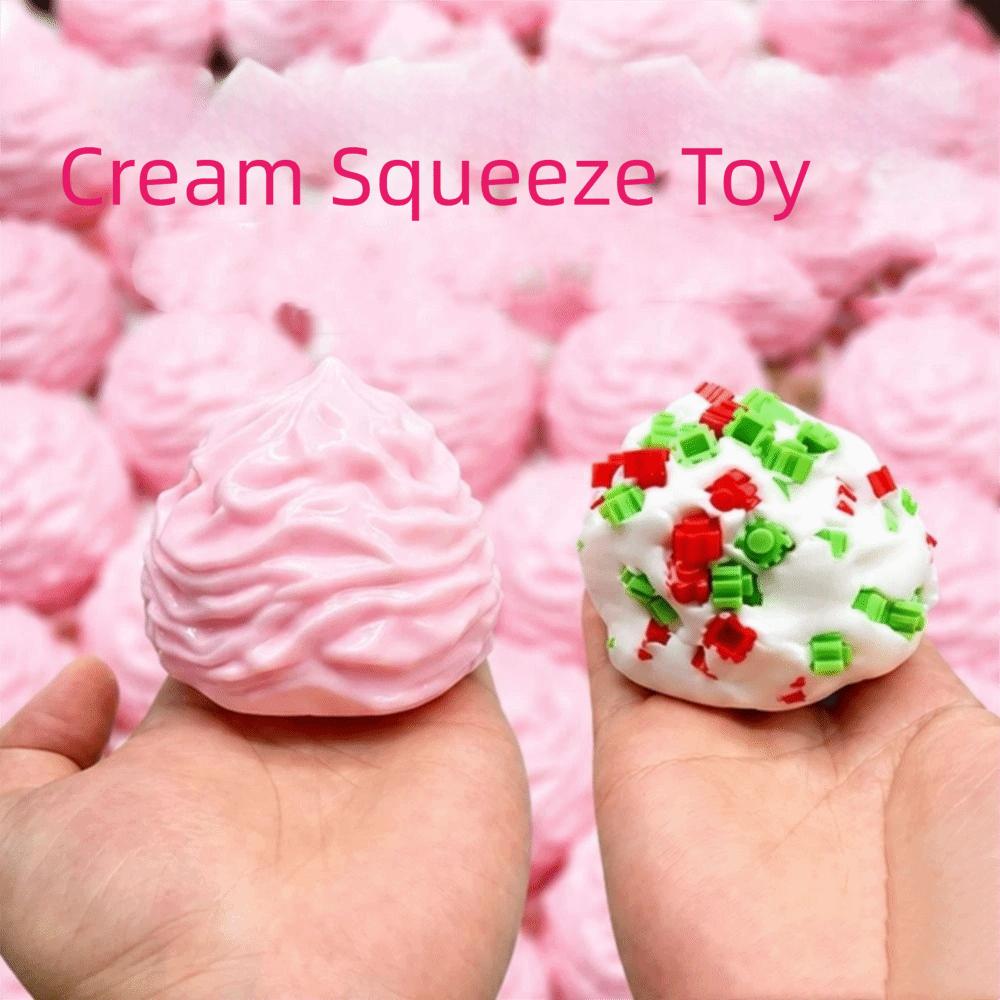 Creative Cream Roll Squeeze Toy Crunchy Cake Slow Rising Toy Push Bubble Roll Toy Birthday Gift