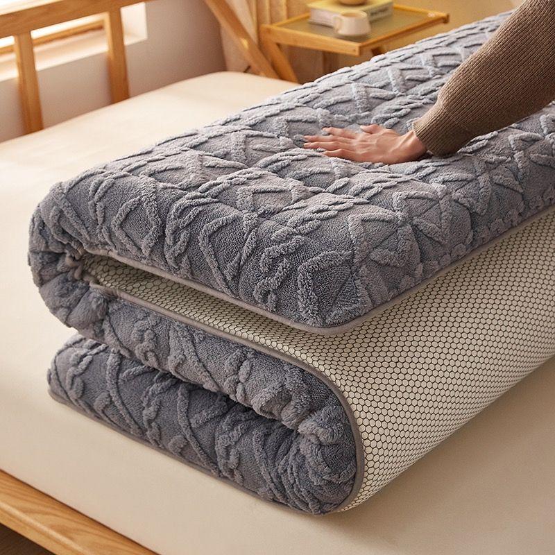 Lambswool mattress, home soft mattress, bedroom mattress pad, winter thickened warm milk fleece mattress