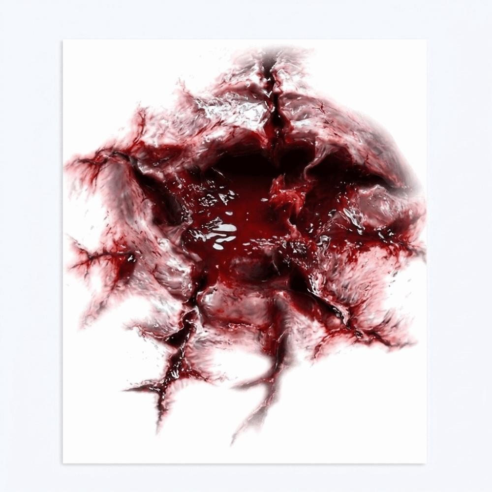 5PCS/SET Long-Lasting Bloody Scar Tattoos Decals Halloween Fake Wound Stickers Film Props