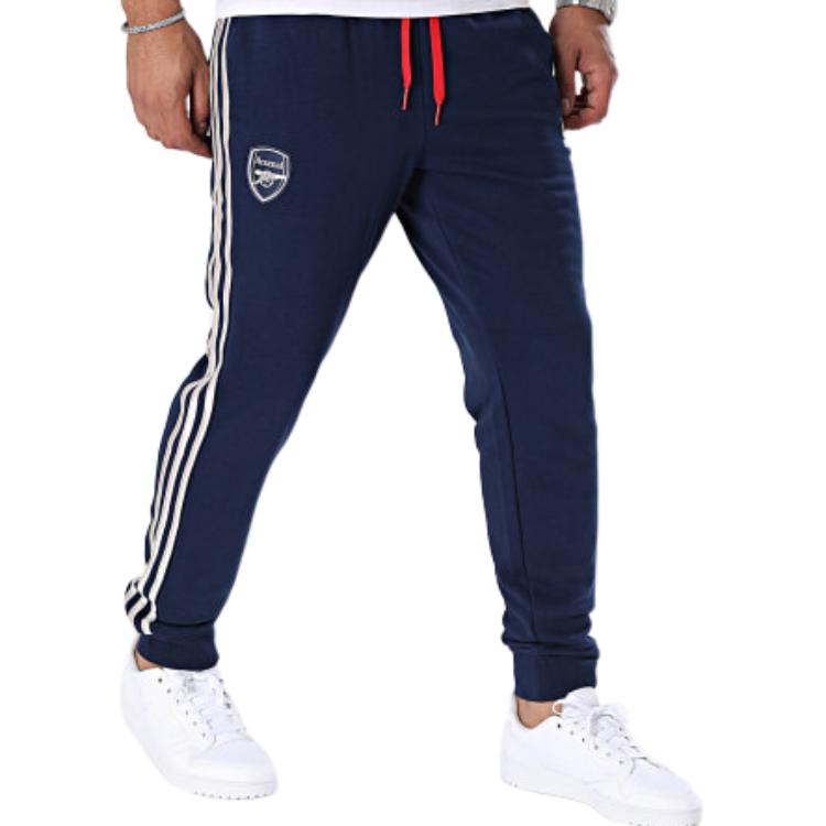 Adidas Arsenal Dna Sweat Pants Color Block Drawstring Cuffed Knit Joggers Men Bottoms Navy HZ2074