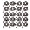 20pcs Metal Jeans Buttons Kit 24mm Metal Buttons Rivet Stud Set for Pants DIY Crafts Antique Silver